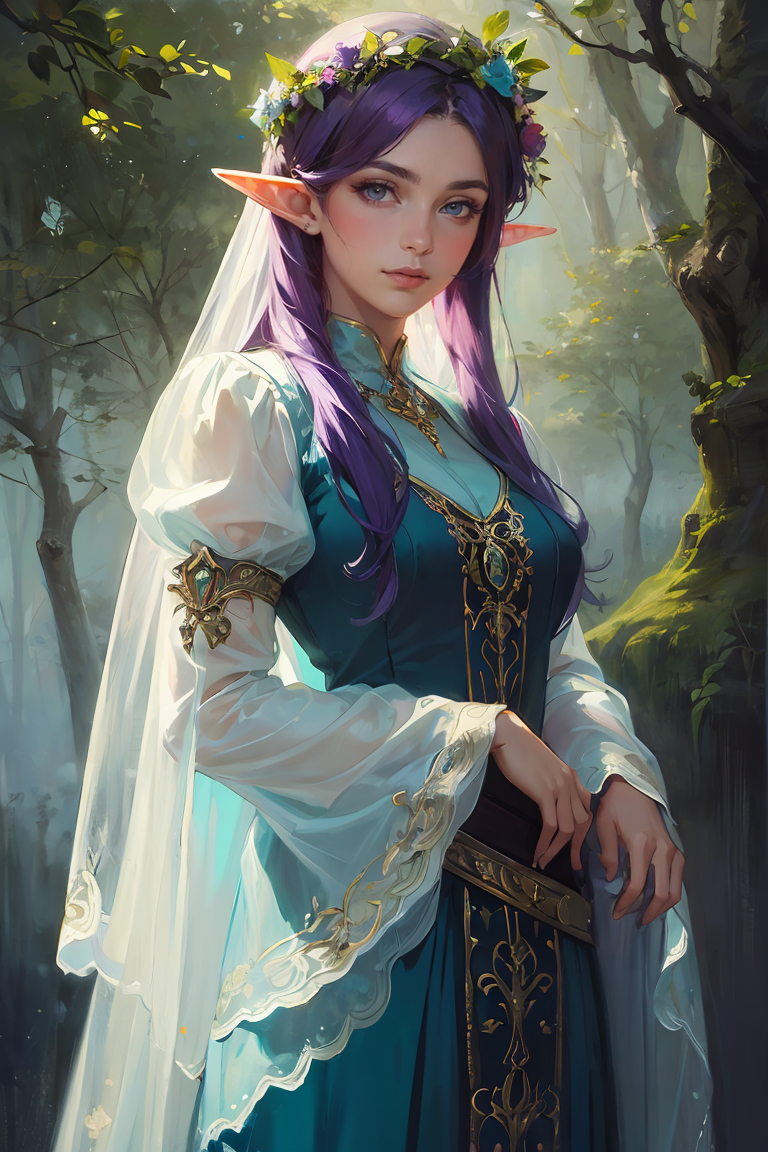 394759-29002787-oil painting,oil painting with brushstrokes,  masterpiece,best quality,1girl, cowboy shot of beautiful elf queen, purple hair, o.png